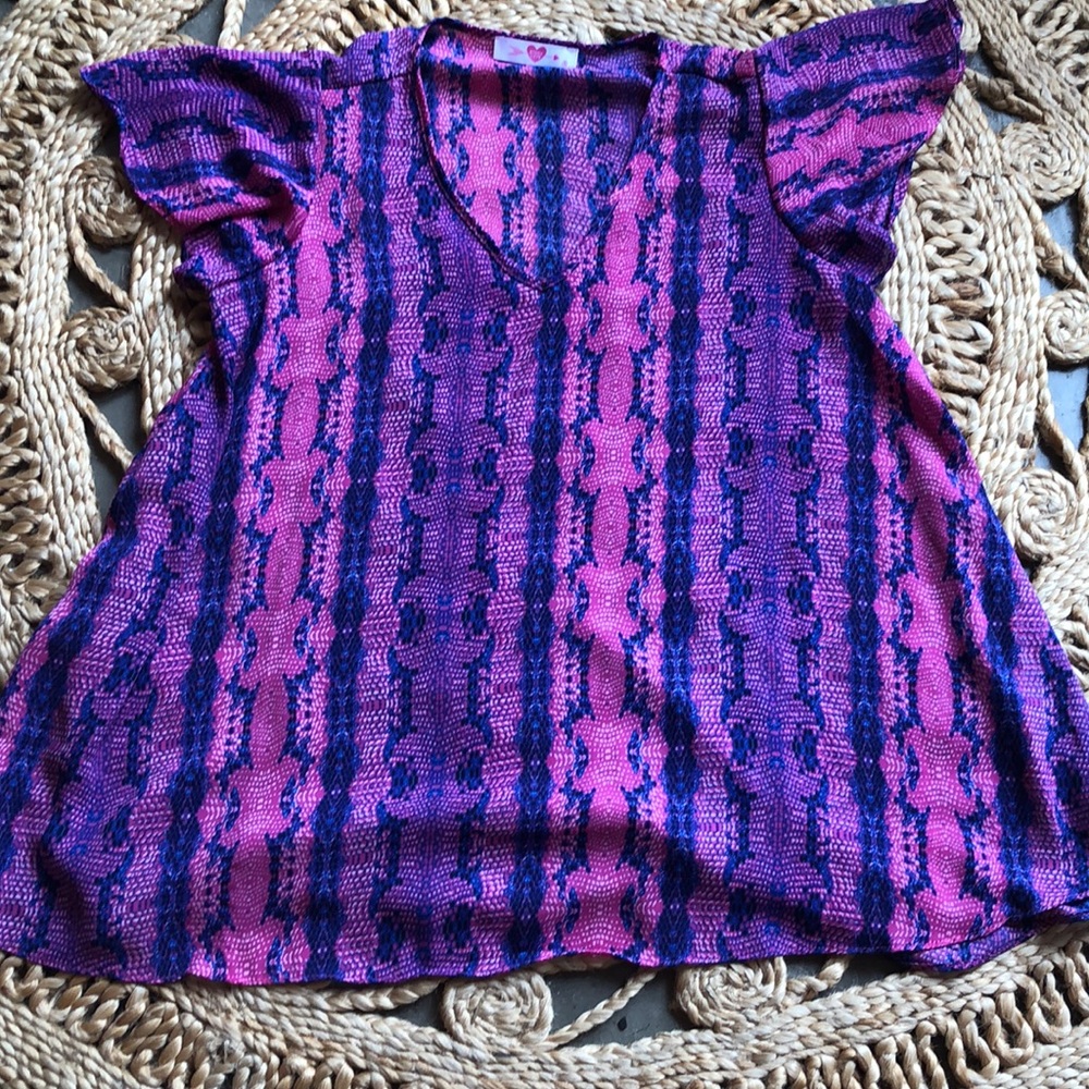 Flowy snake print top